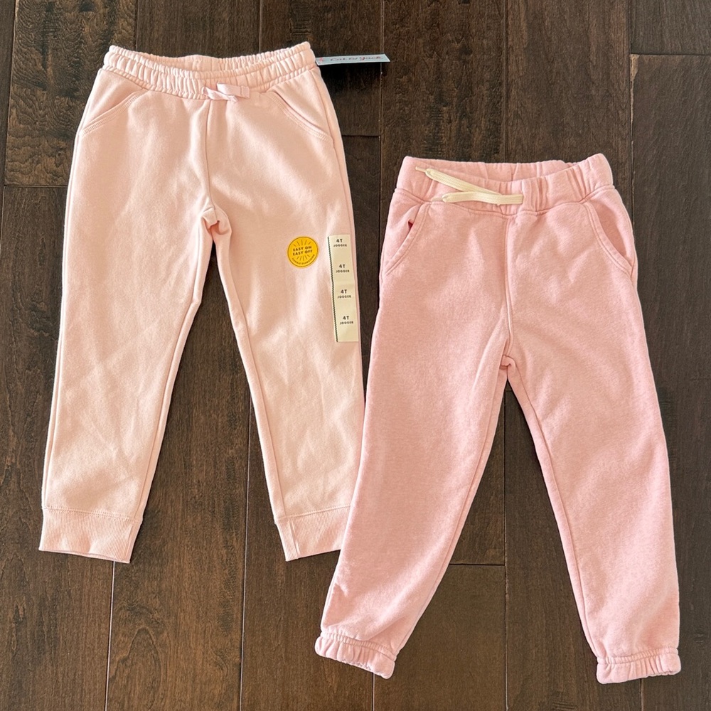 Great bundle Girls' Light Pink Jogger Pants - Cozy Sweatpants (Set of 2)